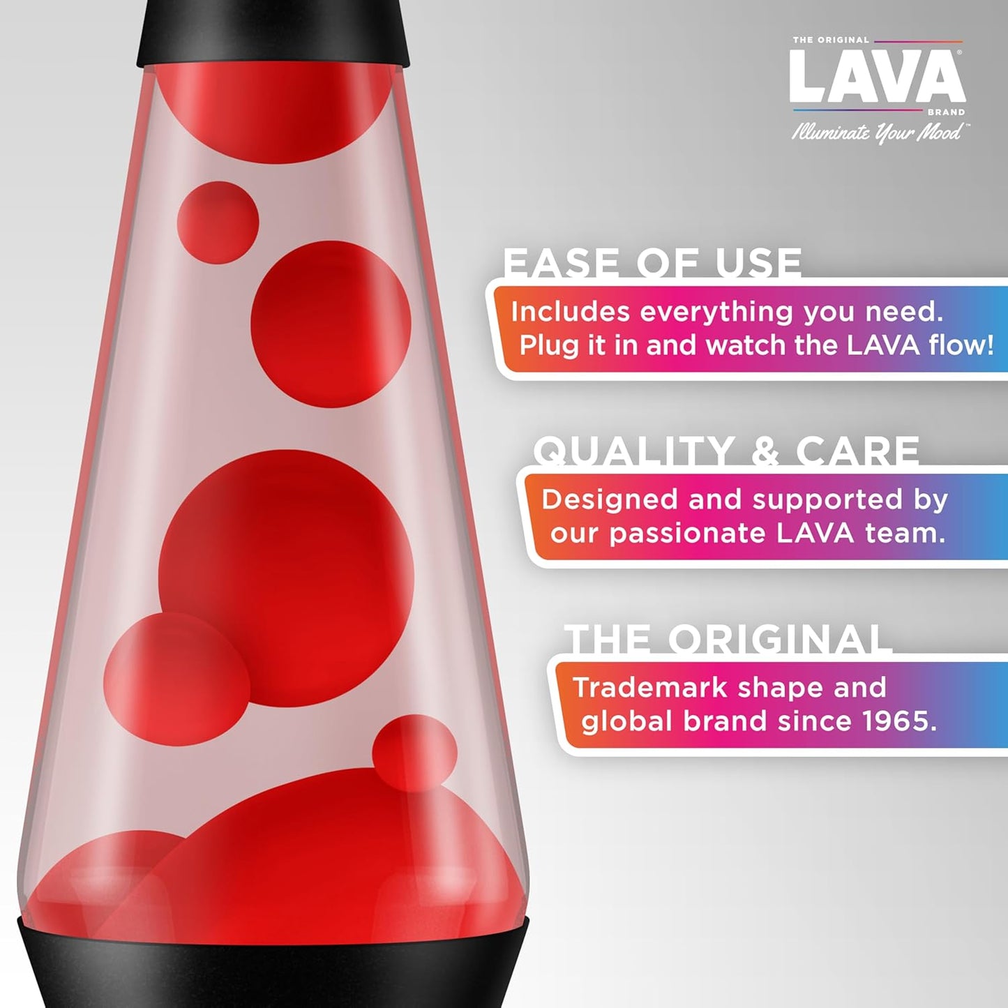 Lava Lamp Red/Clear/Black