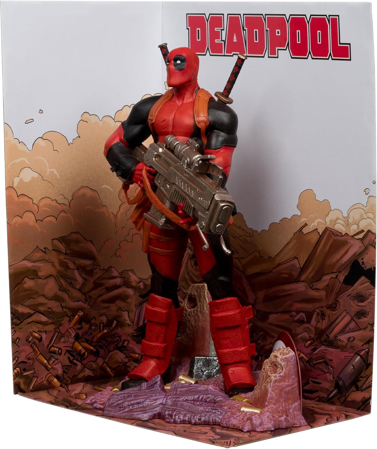McFarlane Marvel Deadpool 1:6th Scale Collectible with Scene & Comic (Deadpool #1) Toys