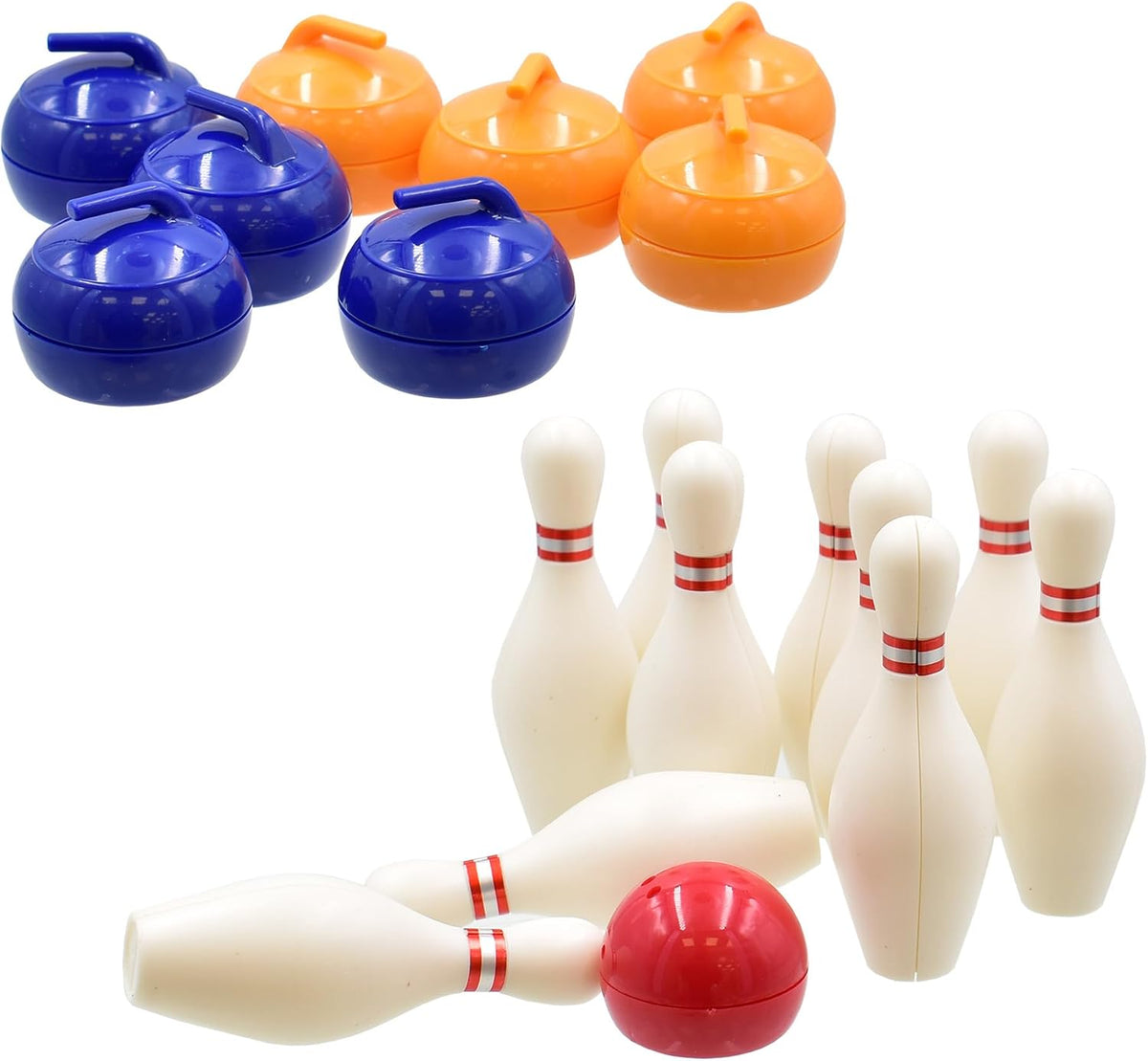 M.Y 3 in 1 Table Top Curling, Bowling, Shuffleboard Portable Family Game