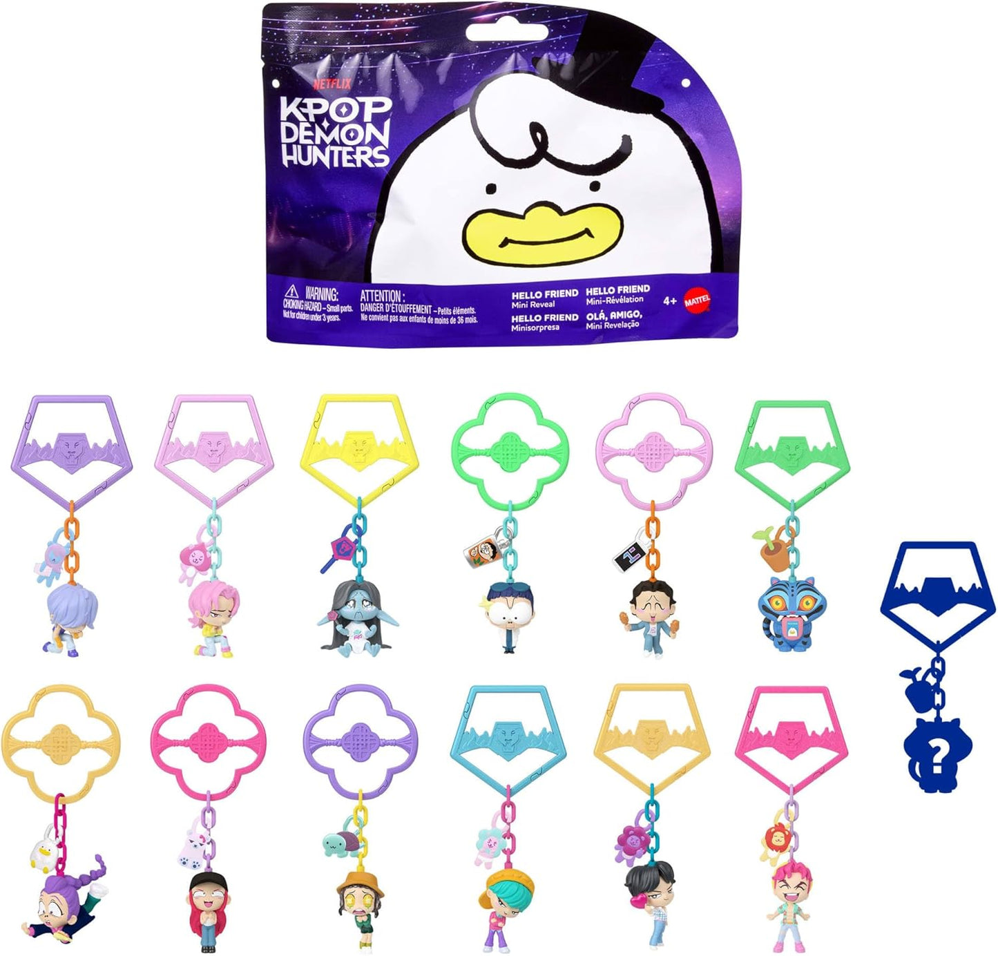 KPop Demon Hunters, Hello Friend Mini Collectible Keychain Figures