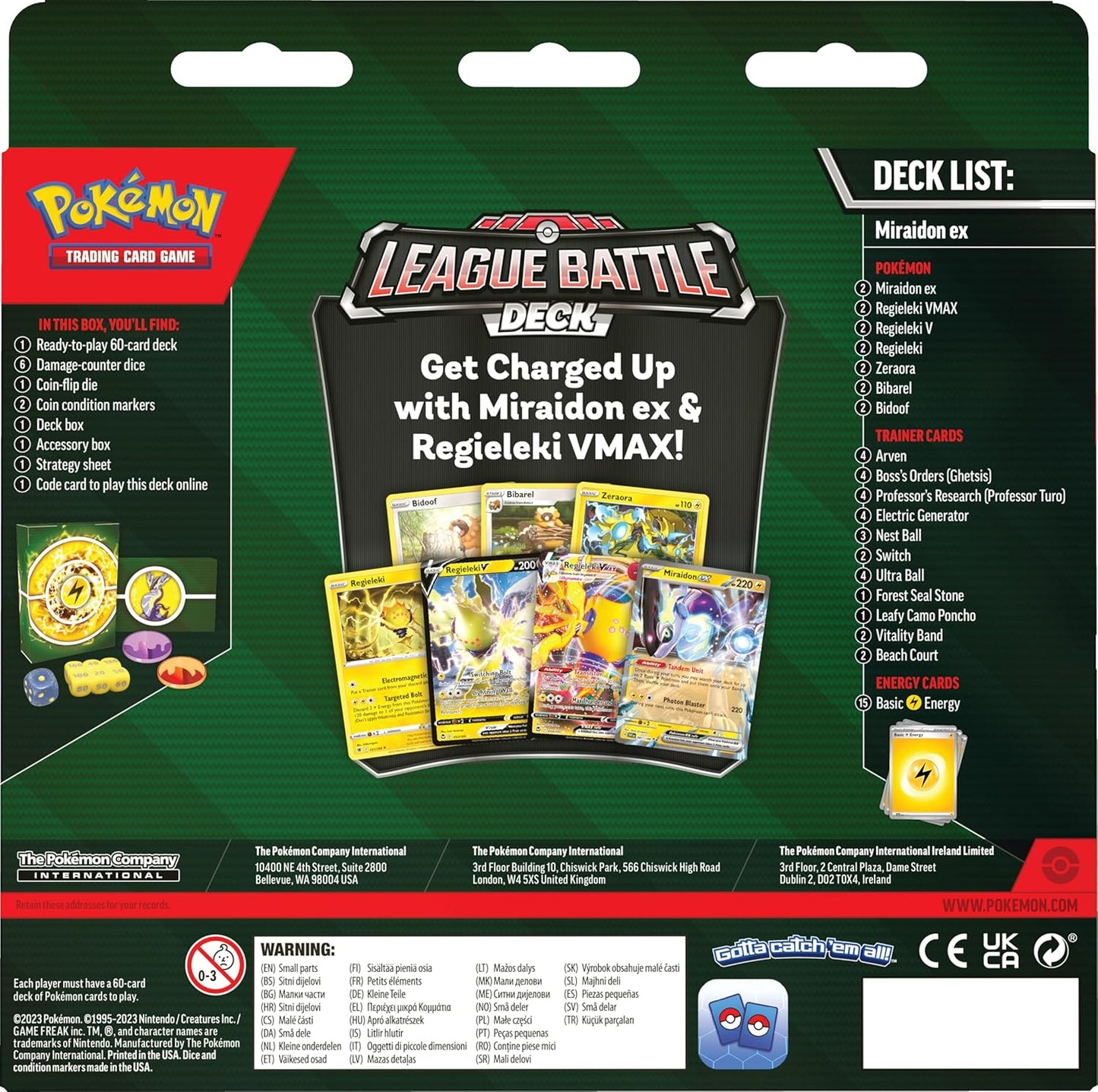 Pokemon TCG: Miraidon ex League Battle Deck