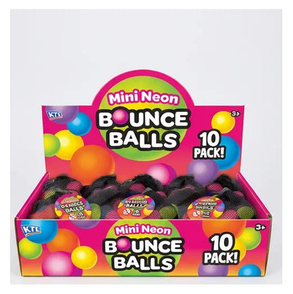 Neon Bouncy balls in their bags, 10 per bag
