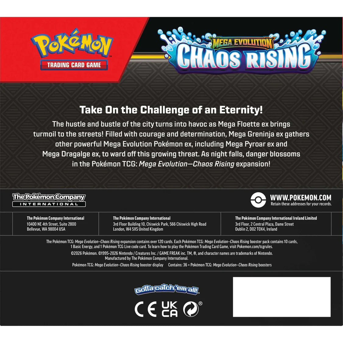 Pokémon TCG: Mega Evolution Chaos Rising - Boosters Pack