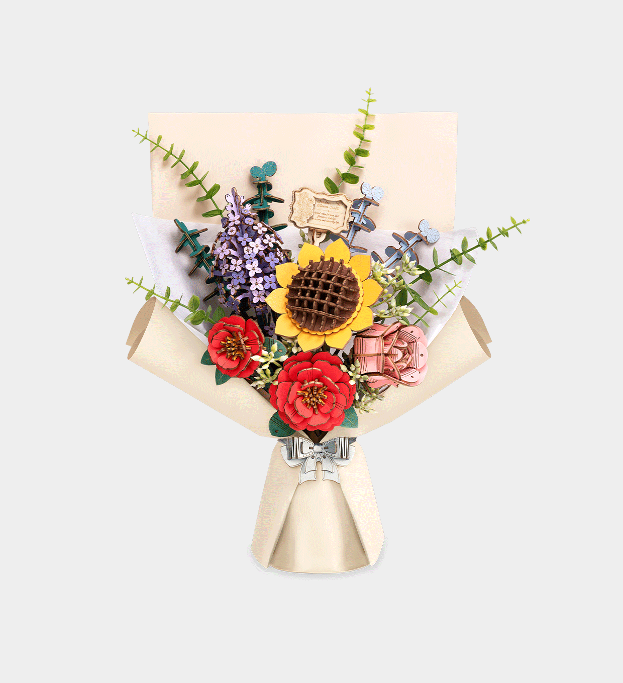 Wooden Flower Bouquet 3D Puzzle