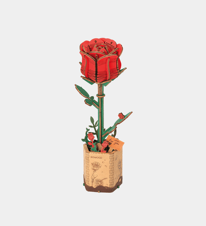 Red Rose - 3D Wooden Puzzle - TW042
