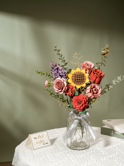 Wooden Flower Bouquet 3D Puzzle
