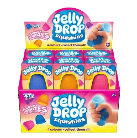 Squishy Jelly Drop sensory toy 4 colours