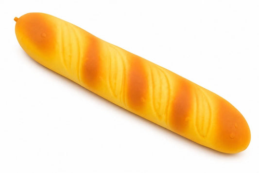 Close up of KTL Squidgy Large Baguette, on white background