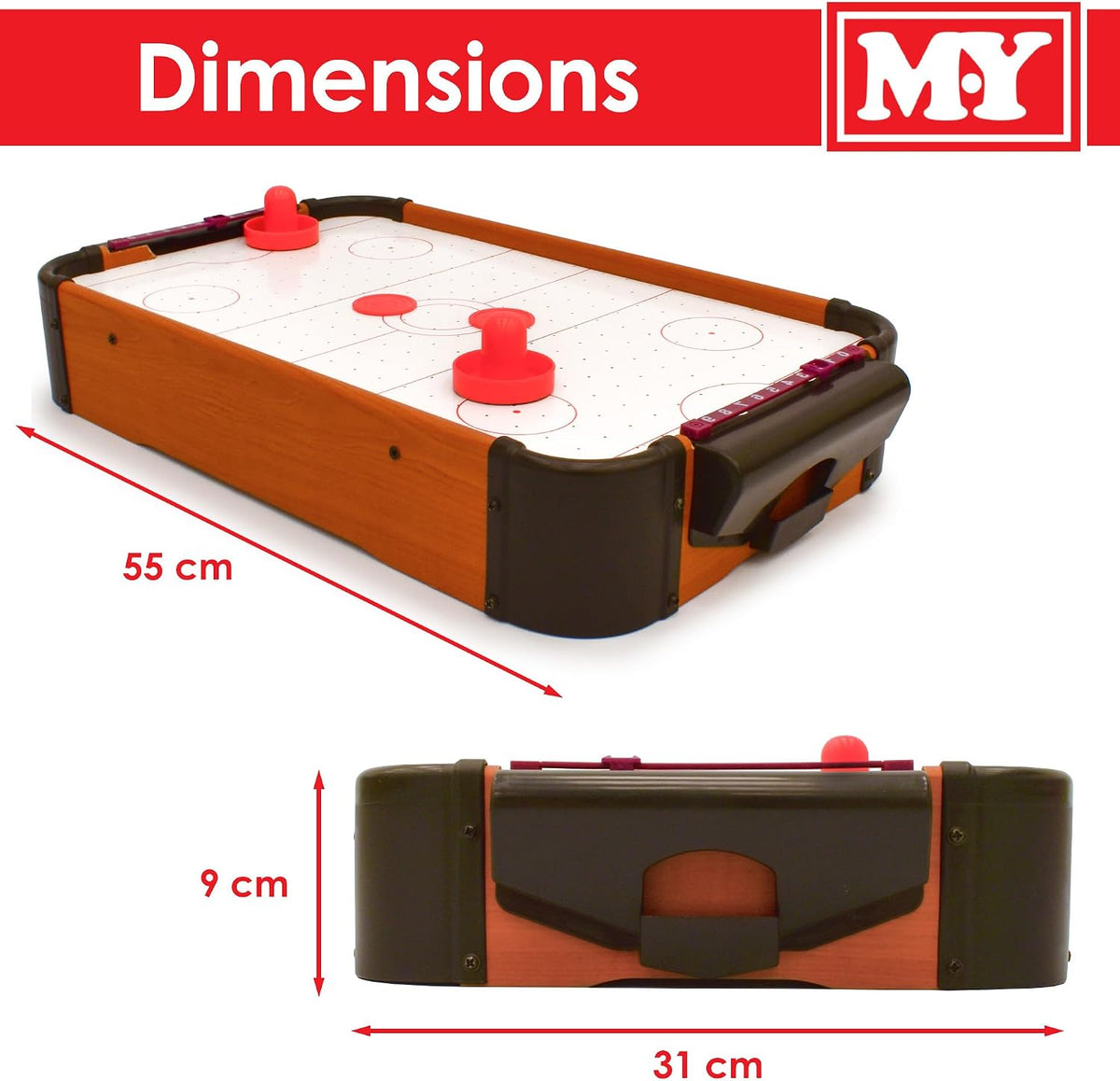 M.Y 55 x 31cm Table Top Air Hockey