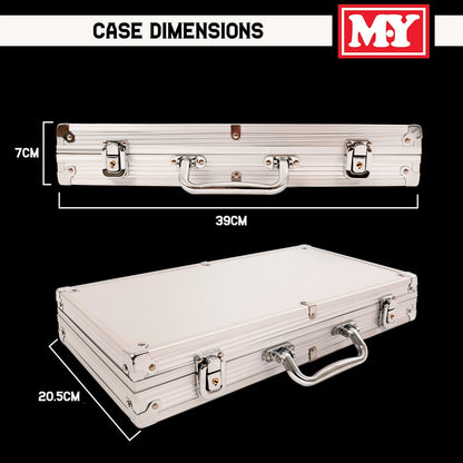 M.Y Texas Hold'em Poker Set | Cards, Chips, Aluminium Case
