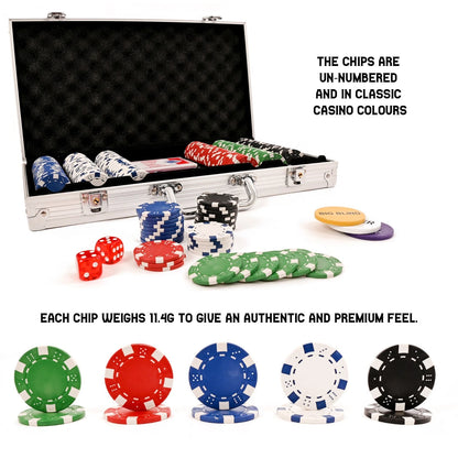 M.Y Texas Hold'em Poker Set | Cards, Chips, Aluminium Case