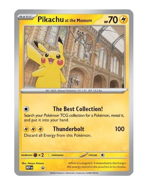 Pikachu At The Museum Natural History Museum Jumbo Pokemon Promo Card