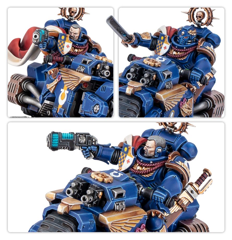 Space Marines: Captain on Bike (48-113) | Warhammer 40,000