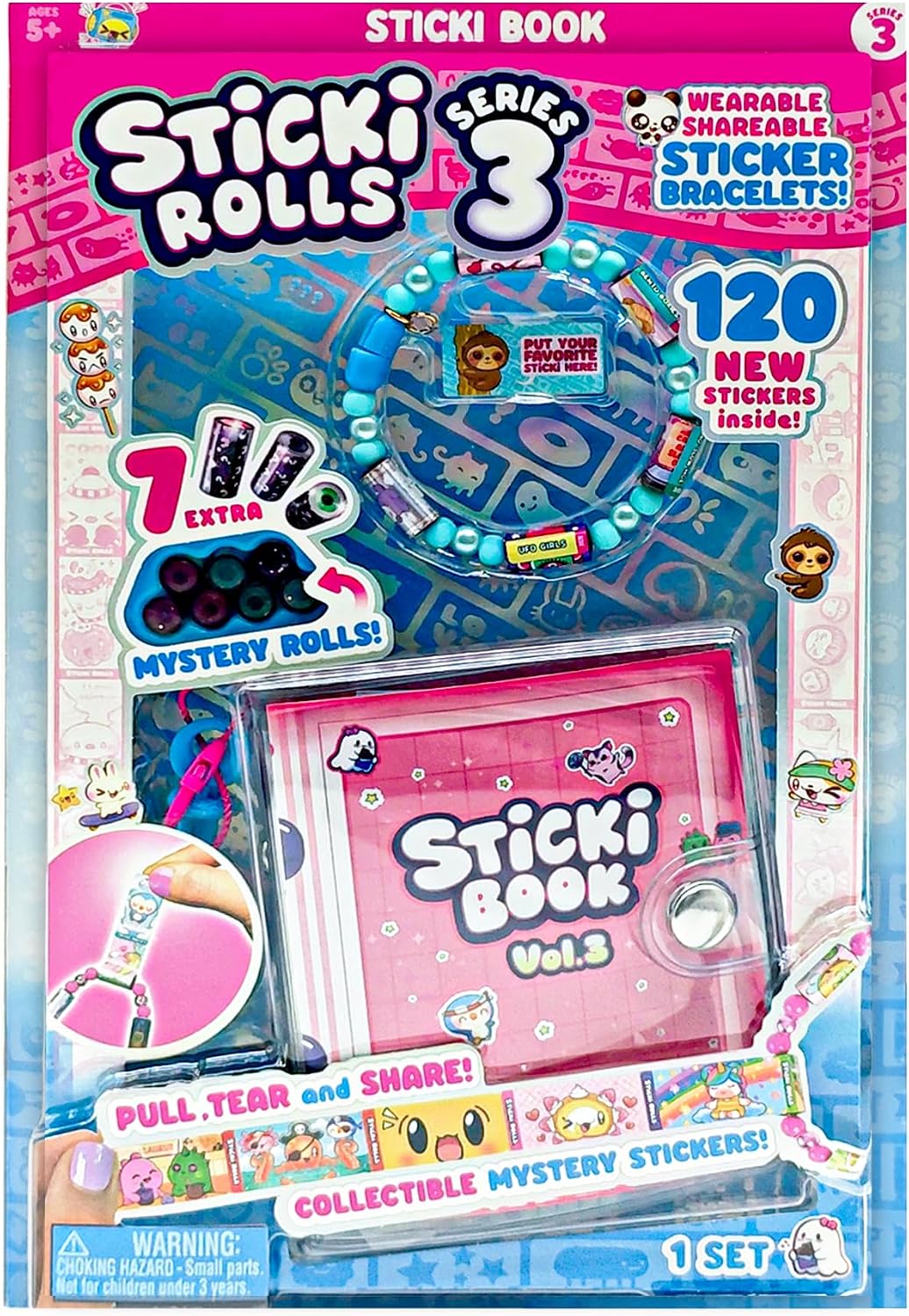 Sticki Rolls Sticki Book S3, Wearable Shareable Sticker Bracelets