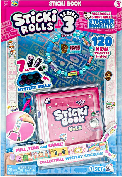 Sticki Rolls Sticki Book S3, Wearable Shareable Sticker Bracelets