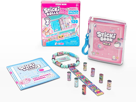 Sticki Rolls Sticki Book S3, Wearable Shareable Sticker Bracelets