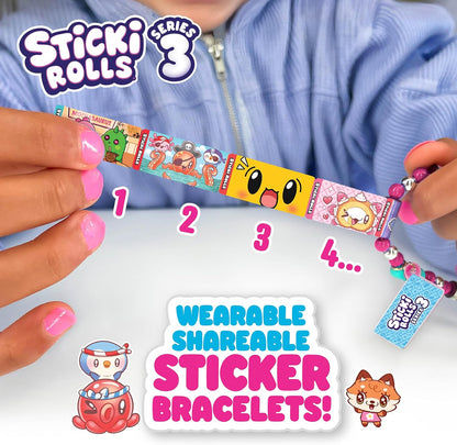Sticki Rolls Sticki Band Single Pack S3, Wearable Shareable Sticker Bracelets