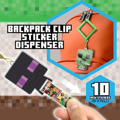 Sticki Rolls Minecraft Backpack Clip and Wristband Sticker Craft Set