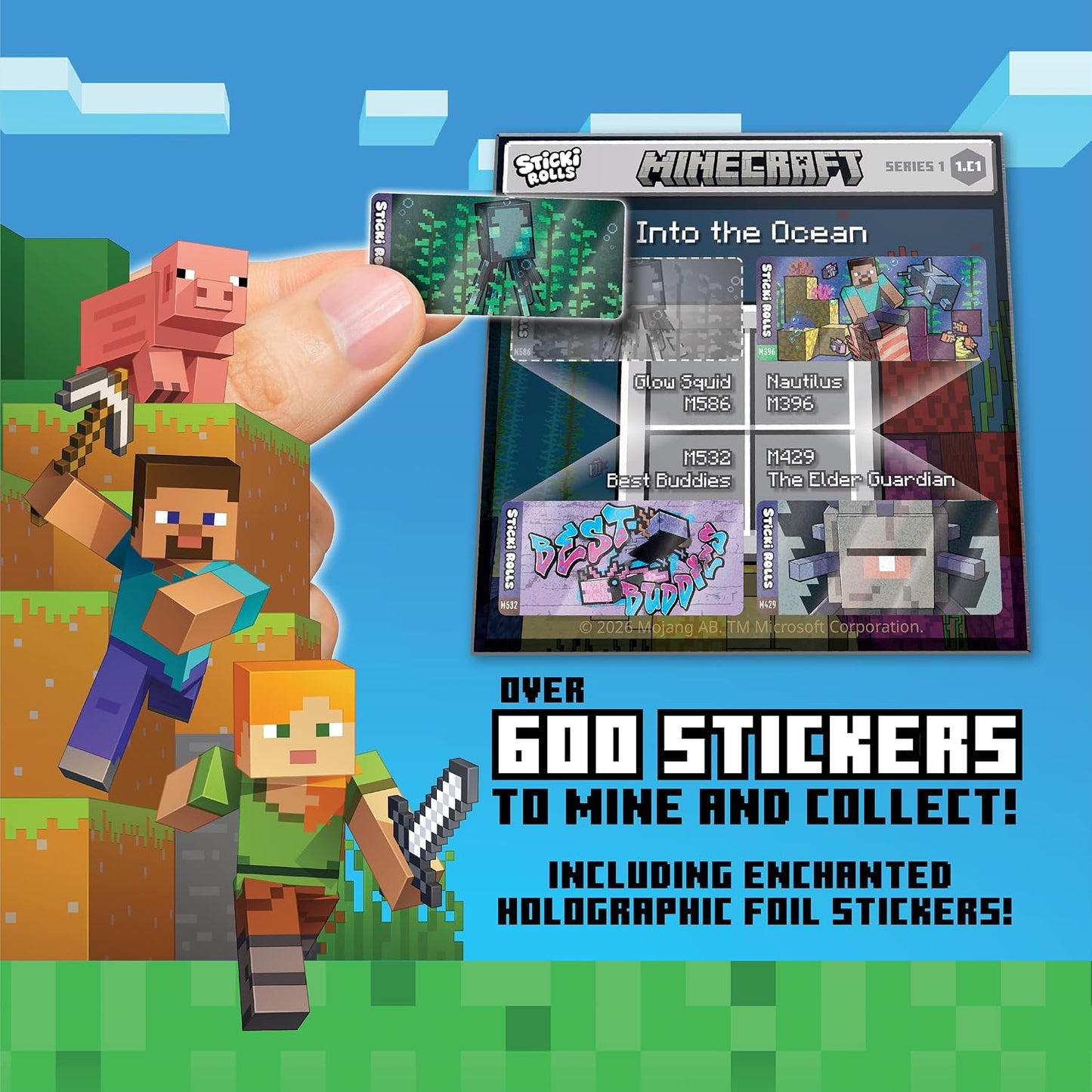Sticki Rolls Minecraft Mystery Capsule