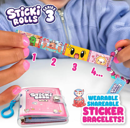 Sticki Rolls Sticki Book S3, Wearable Shareable Sticker Bracelets